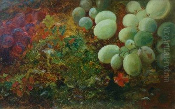 Still Life Of Fruit And Flowers Oil Painting by George Friedrich August Lucas