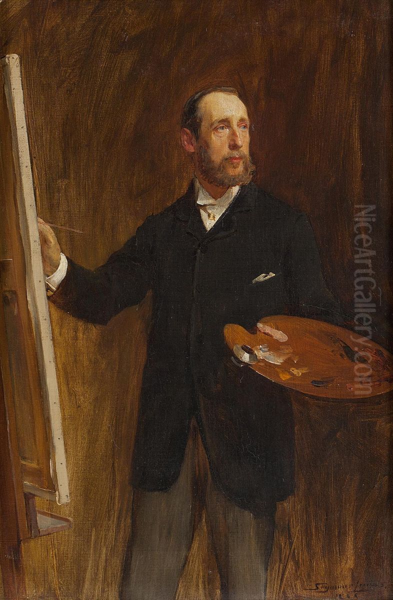 Self Portrait Oil Painting by John Seymour Lucas