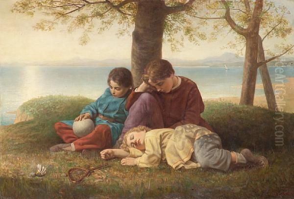 Noontide Repose Oil Painting by Charles Lucy