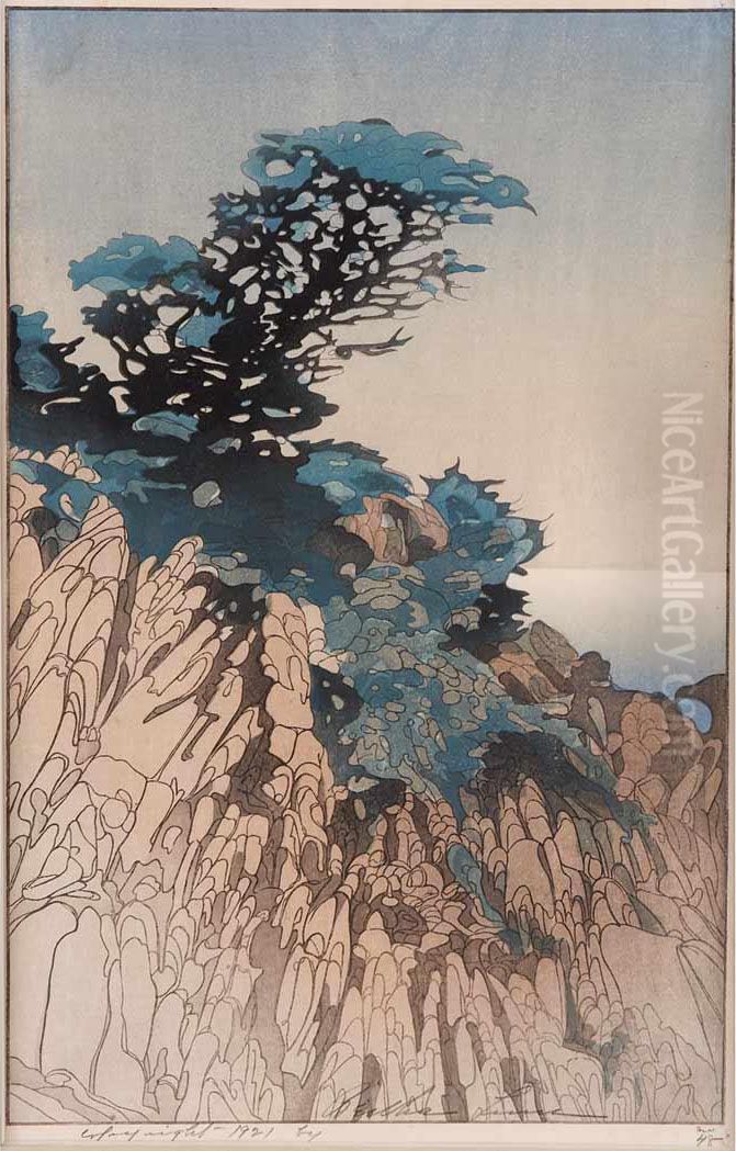 Point Lobos Oil Painting by Bertha Boynton Lum