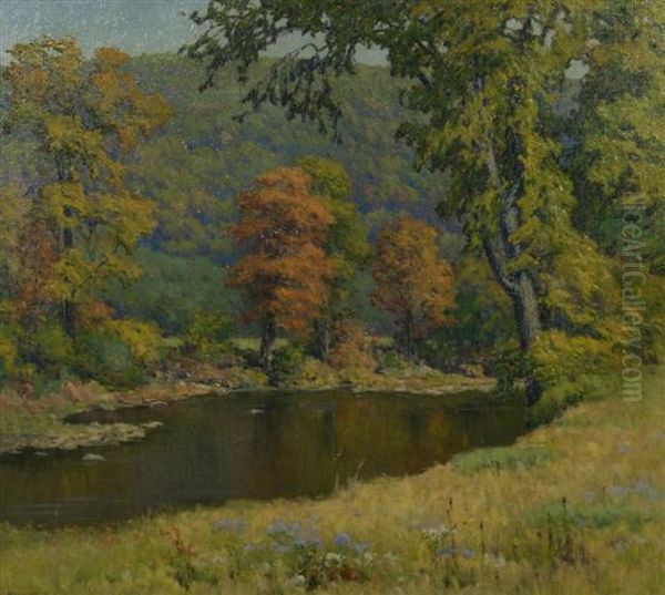 Autumn In Cummington Oil Painting by Harriet Randall Lumis