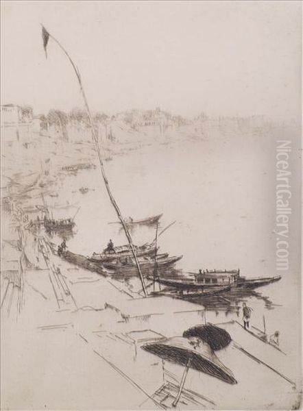 He Prayer Flag Oil Painting by Ernest S. Lumsden