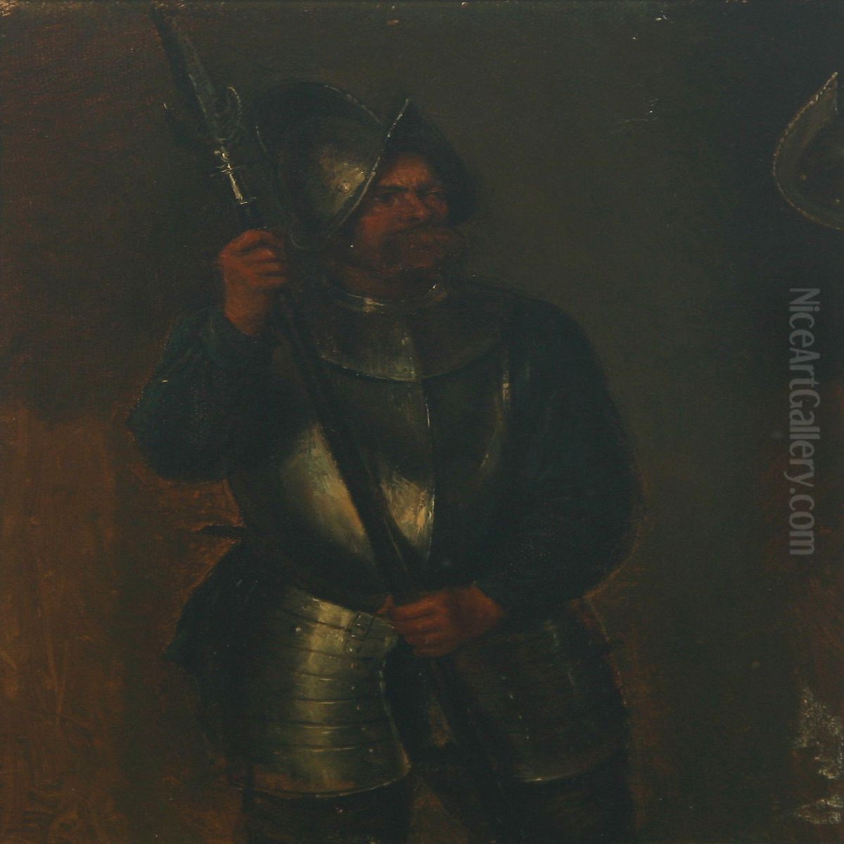 En Soldat Fra30-aars Krigen Oil Painting by Anker Niels Lund