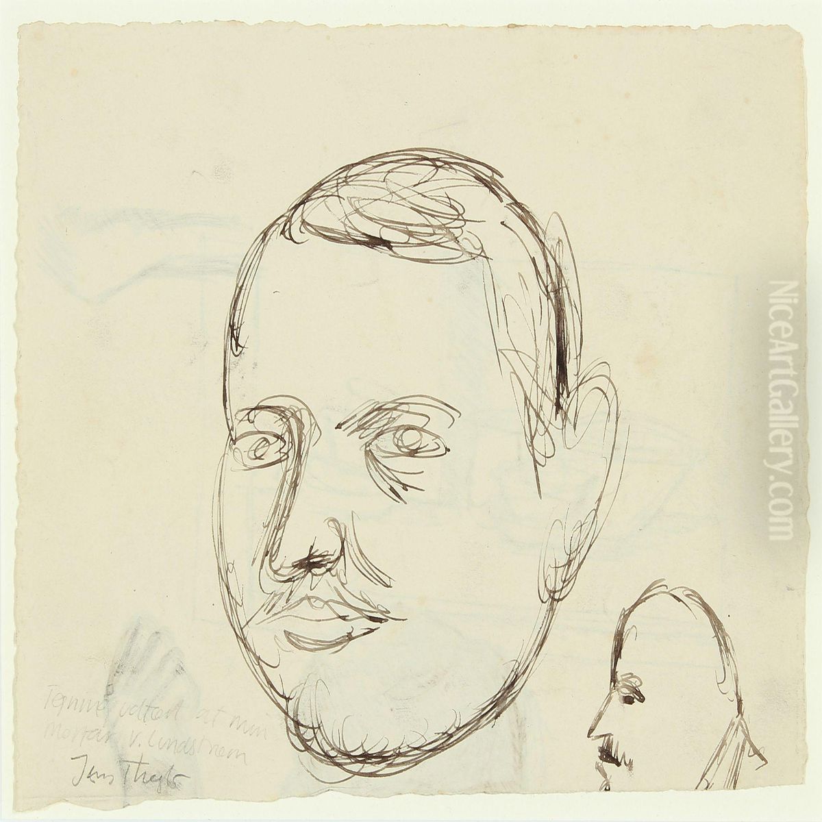 Selfportrait Oil Painting by Vilhelm Lundstrom