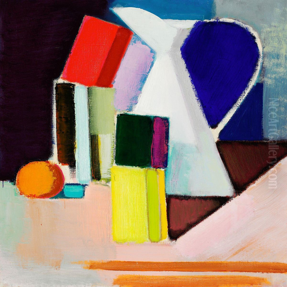 Still Life With An Orange Oil Painting by Vilhelm Lundstrom