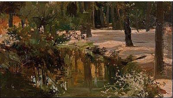 Paisaje Oil Painting by Jose Lupianez y Carrasco