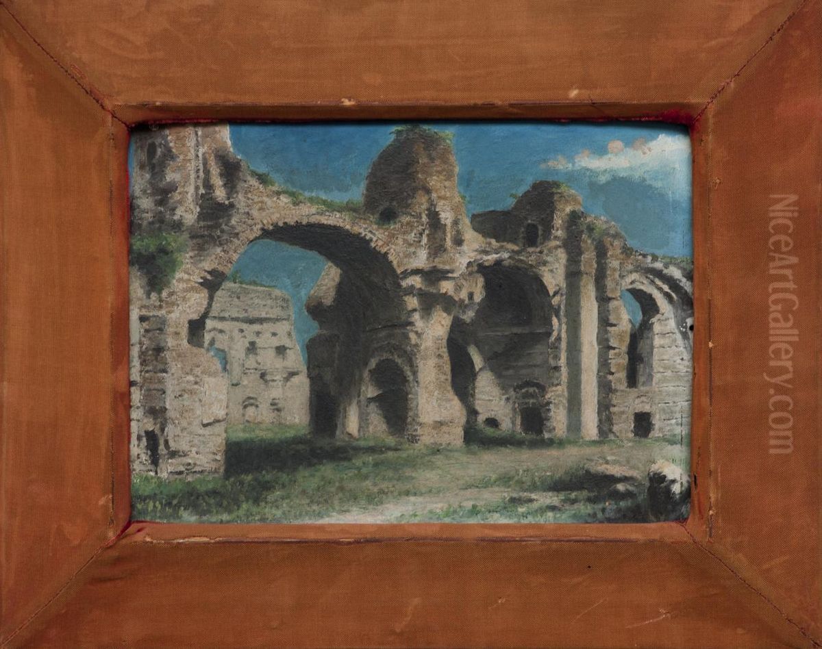 Le Terme Di Caracalla Oil Painting by Luigi Luvoni