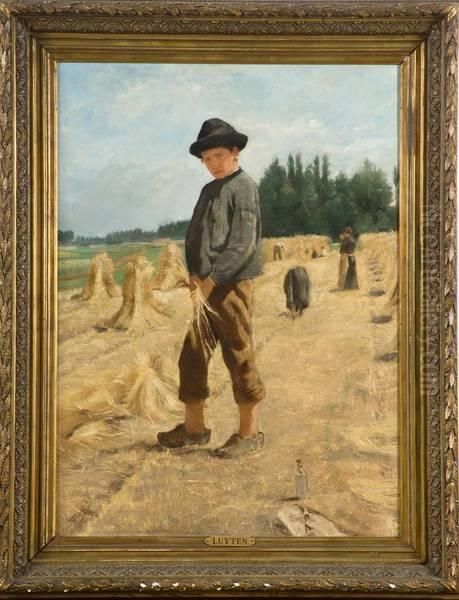 Jeune Paysan Aux Moissons Oil Painting by Henri Jean Luyten