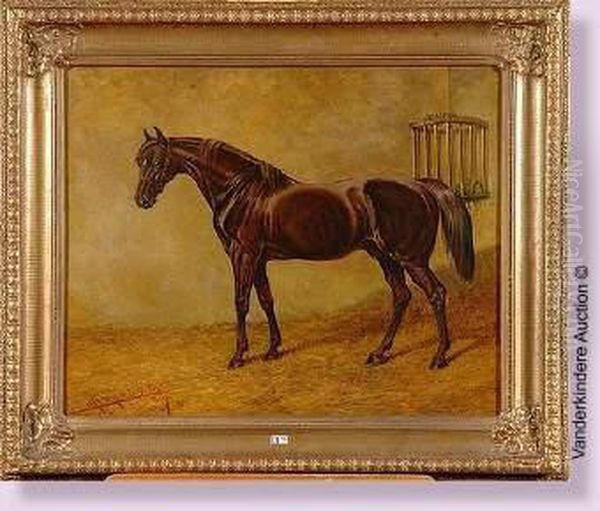 Portrait D'un Cheval Oil Painting by Henri Jean Luyten
