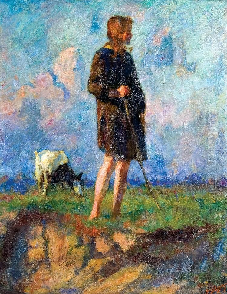 Lajeune Bergere Oil Painting by Henri Jean Luyten