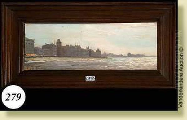 Vue D'ostende Oil Painting by Henri Jean Luyten