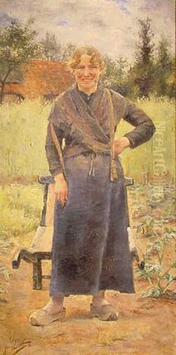 Lineke Oil Painting by Henri Jean Luyten