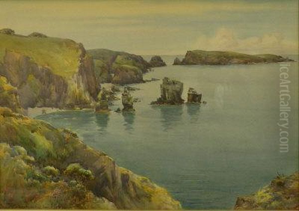 The Bastioned Crags Of Sark Oil Painting by William Alister Macdonald