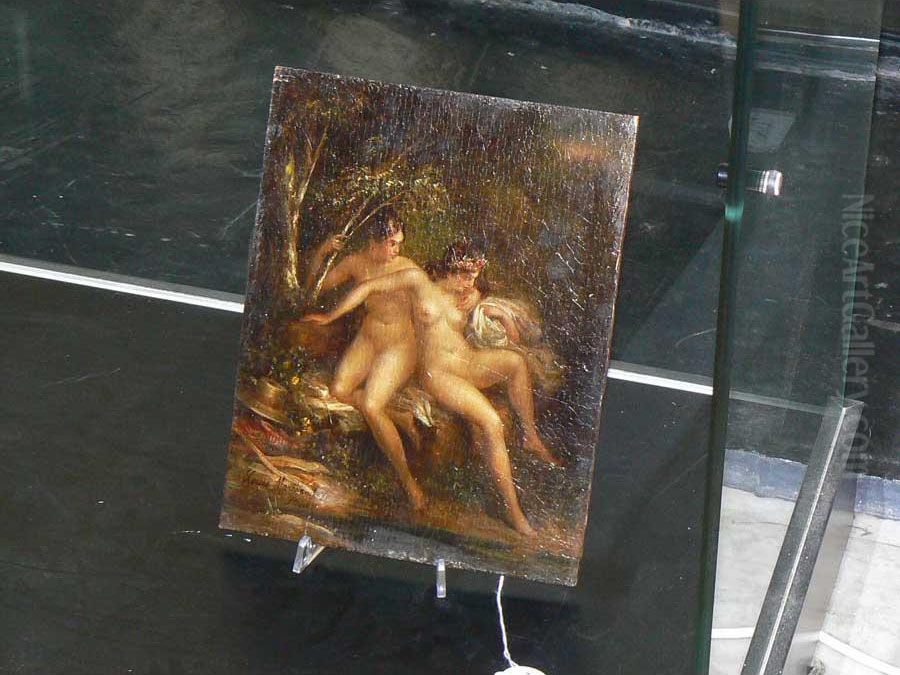 Nude Al Fiume Oil Painting by Jules Machard