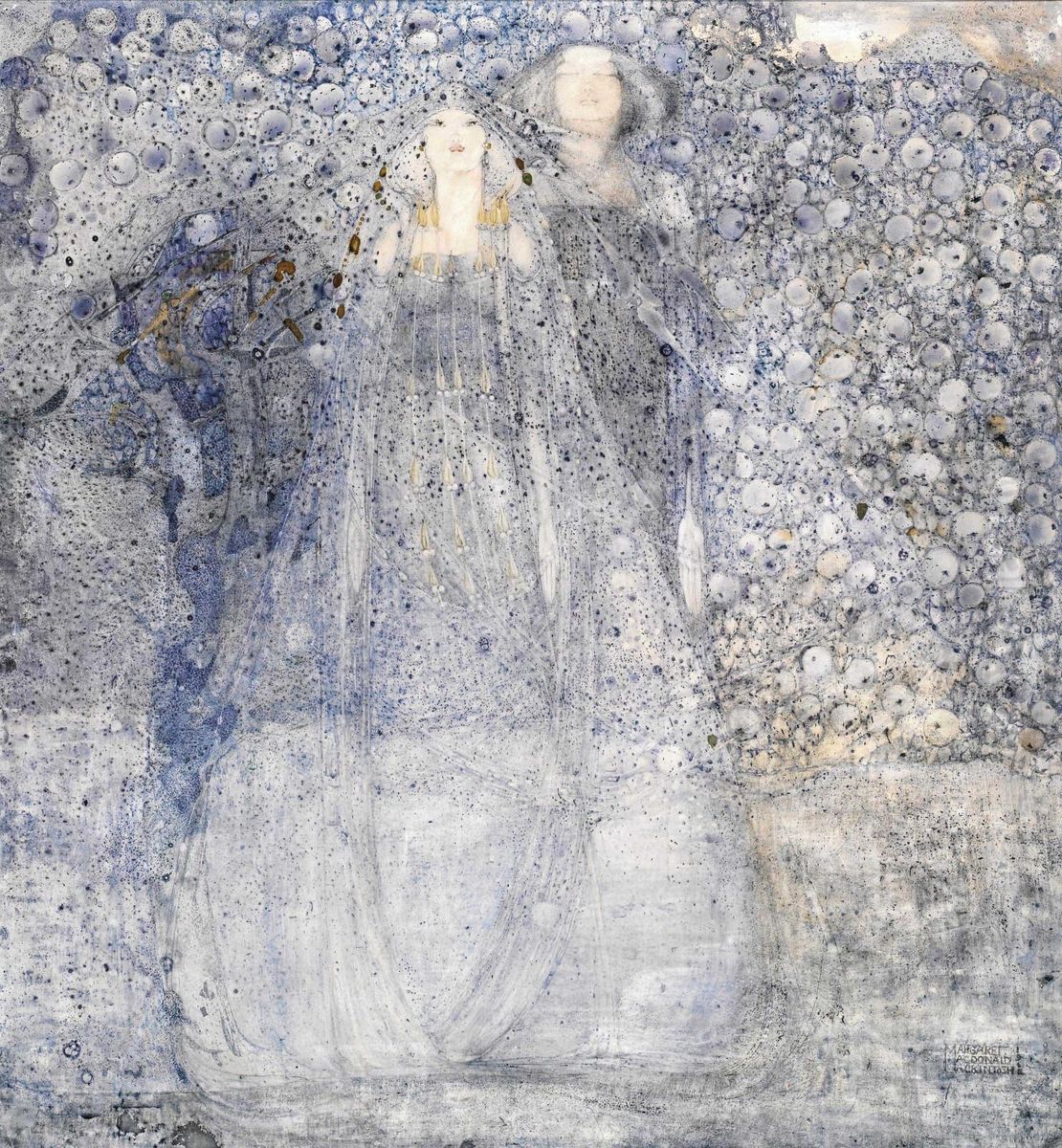 The Silver Apples Of The Moon Oil Painting by Margaret Macdonald