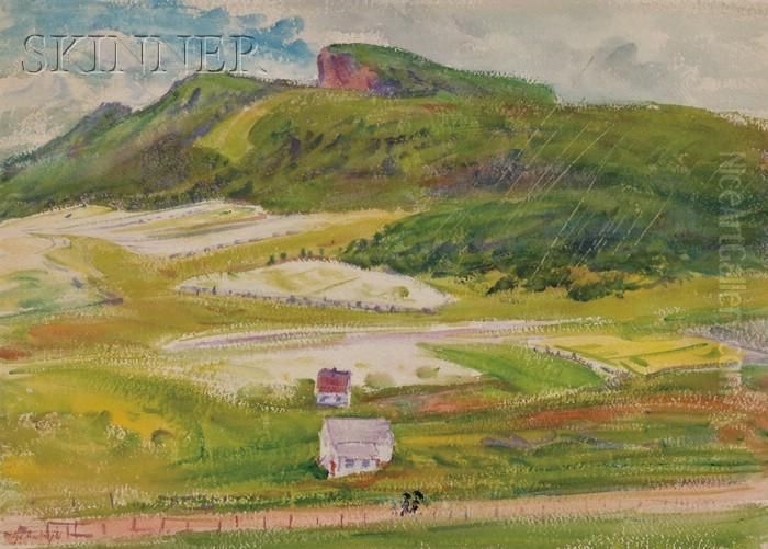 Rain Shower Oil Painting by Dodge Macknight