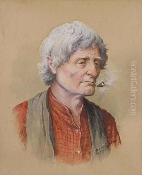 The Pipe Smoker Oil Painting by John H. Macnaughton