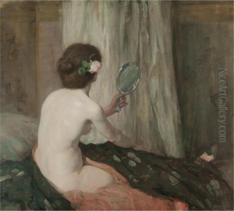Vanity Oil Painting by Bessie MacNicol