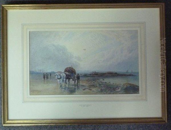 Shore Scene 
With Seaweed Cart Oil Painting by John MacPherson