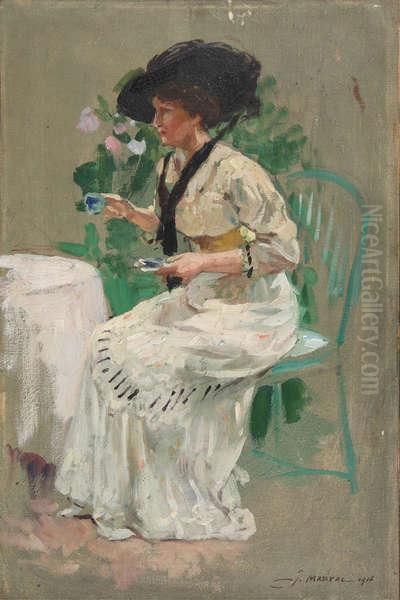 Het Vieruurtje Oil Painting by Jacques, Jakob Madiol