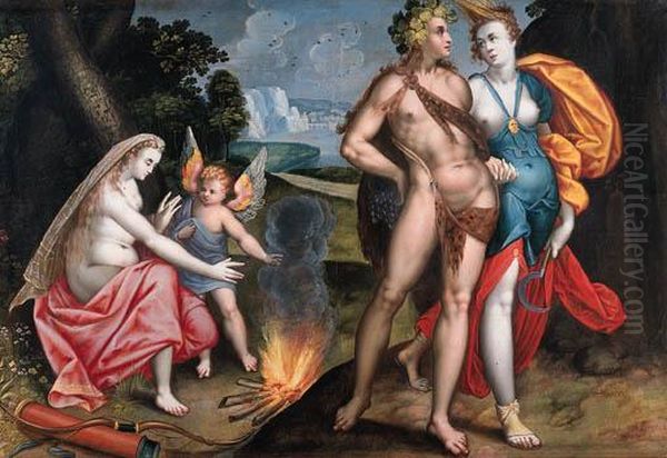 Sine Baccho Et Cerere Friget Venus Oil Painting by Maestro Rudolfino