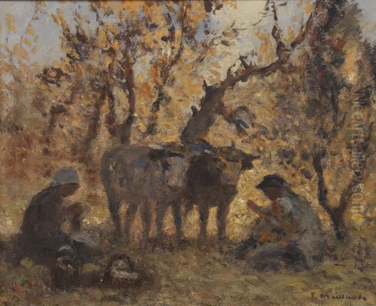 Mailaud Le Repos Du Berger Oil Painting by Fernand Maillaud