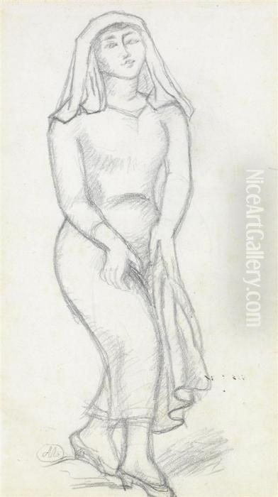 La Paysanne Oil Painting by Aristide Maillol