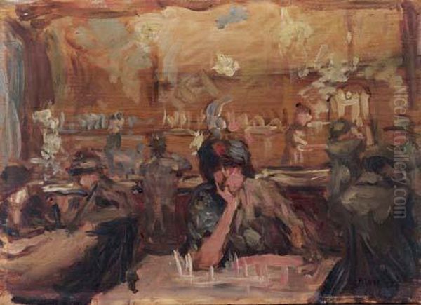 Nel Bar Oil Painting by Gianni Maimeri