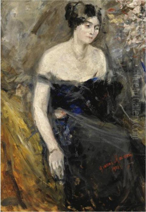 Ritratto Di Anna Oil Painting by Gianni Maimeri