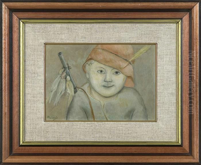 Young Hunter Oil Painting by Tadeusz Makowski