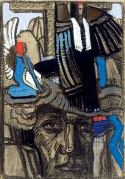 Biblische Darstellung Oil Painting by Erich Mallina