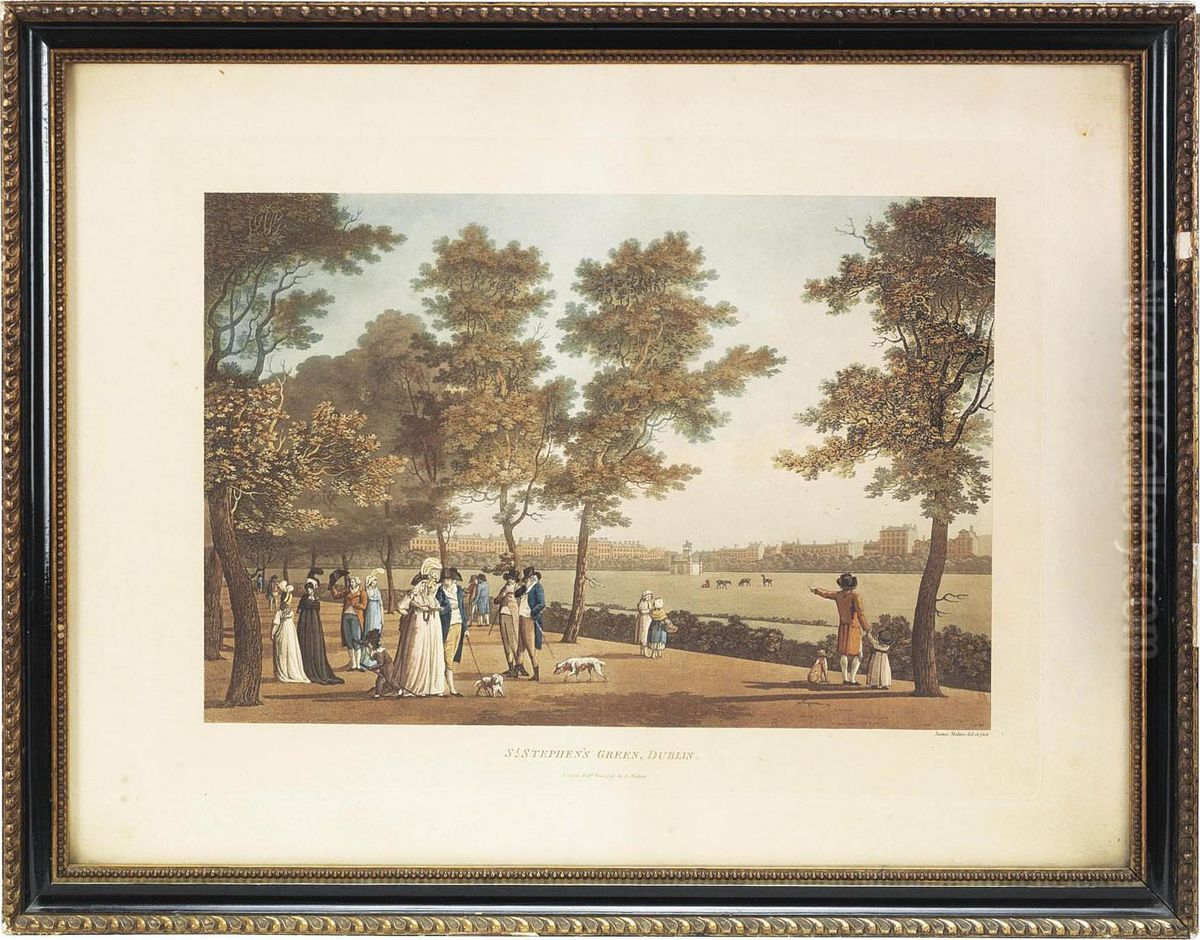 Views In The City Of Dublin Oil Painting by James Malton