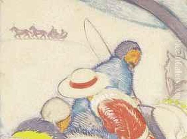 Blick Von Der Pfalz In Basel Oil Painting by Burkhard Mangold