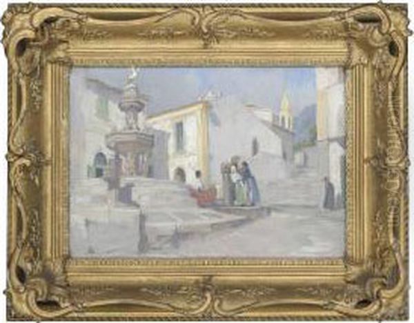 Fountain, Taormina Oil Painting by Alexander Mann