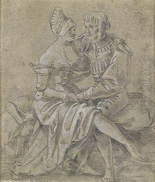 Two Lovers Oil Painting by Niklaus Manuel Deutsch