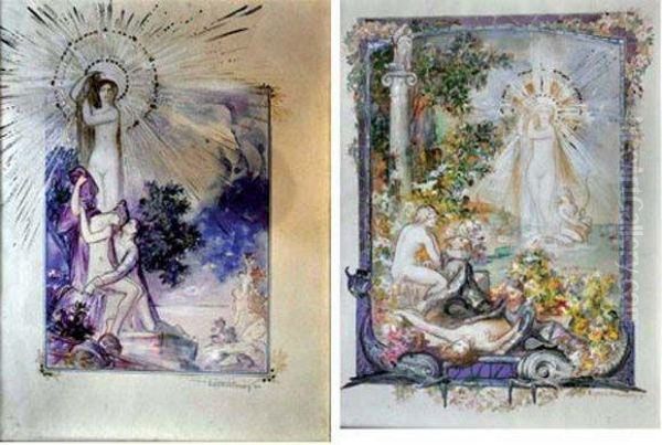 La Naissance De Venus Oil Painting by Pierre Amede Marcel-Beronneau