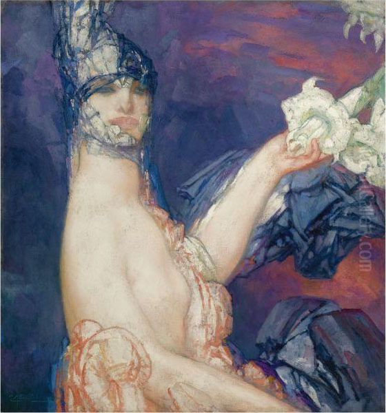 Le Datura Oil Painting by Pierre Amede Marcel-Beronneau