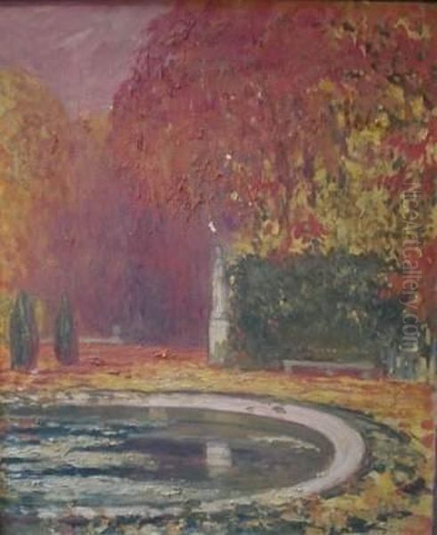 Le Parc De Versailles En Automne Oil Painting by Pierre Amede Marcel-Beronneau