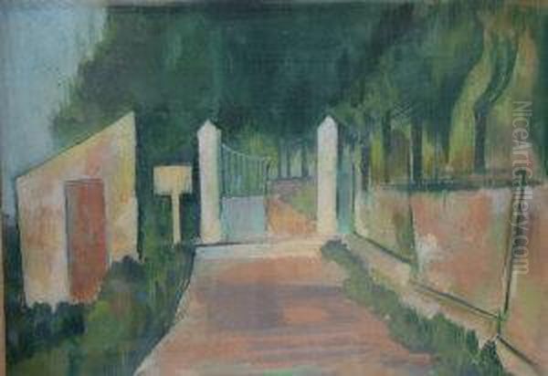 View Of A Gateway Oil Painting by Andre Marchand