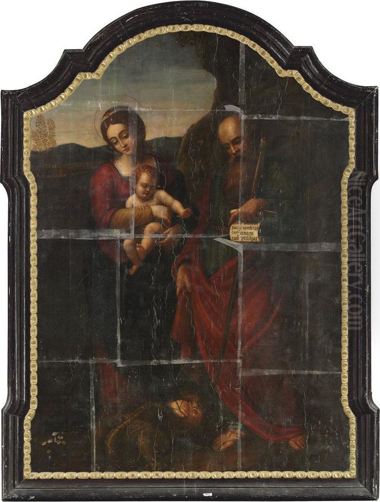 The Madonna And Child With Saint Paul Oil Painting by Girolamo Marchesi da Cotignola