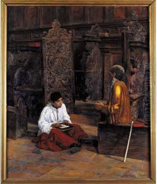  Vocation, Circa 1900  Oil Painting by Salvatore Marchesi