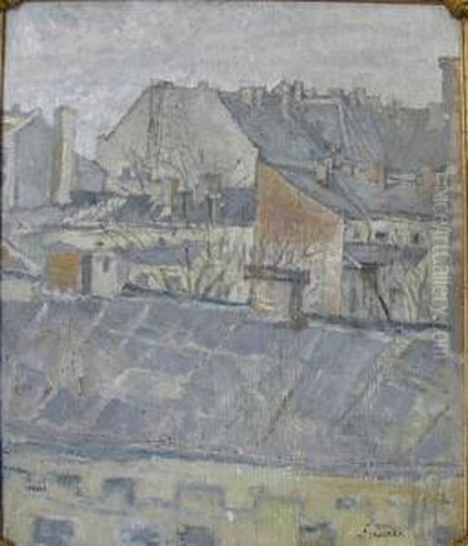 Dachy Kazimierza W Krakowie Oil Painting by Ignacy Marek