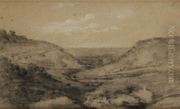 Paysage De Montagne Oil Painting by Prosper-Georges-Antoine Marilhat