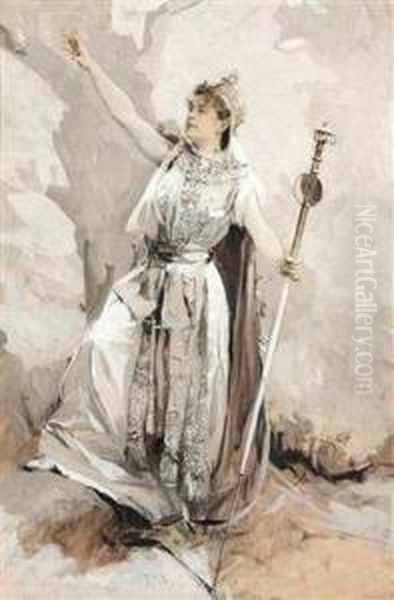 Furstin Libuse Oil Painting by Ludwig, Ludek Marold