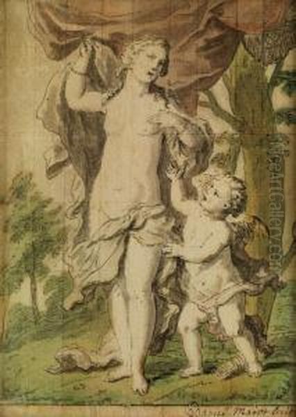Venus Und Amor Oil Painting by Daniel the Elder Marot