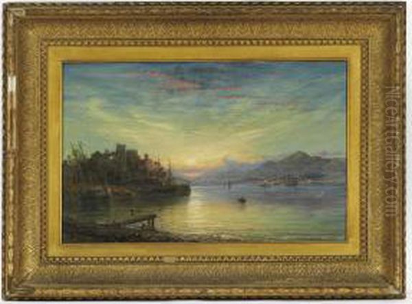 Sunset, Carlingford, East Coast Of Ireland Oil Painting by James Richard Marquis
