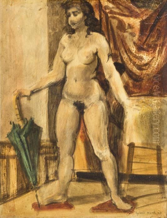 Nude Woman Oil Painting by Reginald Marsh