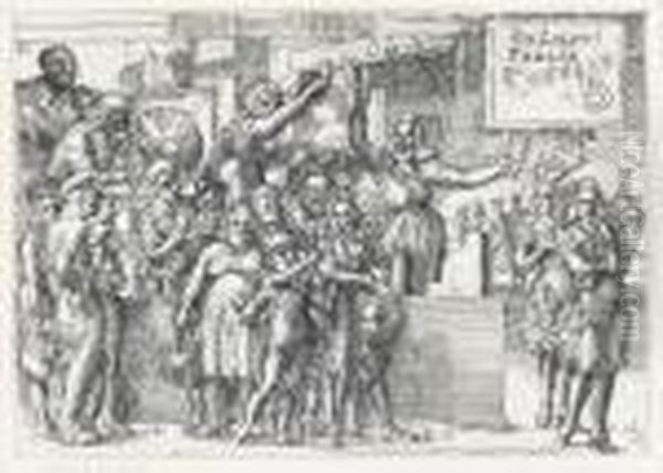 Frozen Custard Oil Painting by Reginald Marsh