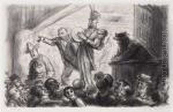 Huber's Museum Oil Painting by Reginald Marsh