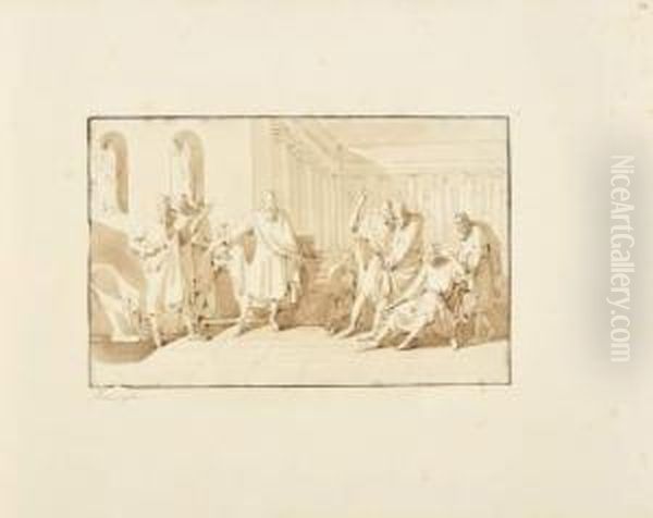 Periandre ACorinthe Oil Painting by Filippo Marsiglia